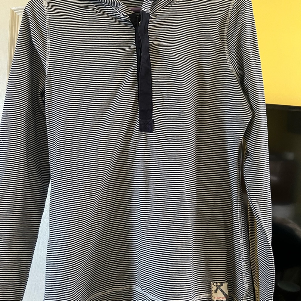 Vineyard Vines Navy & White Striped Long Sleeve Tee